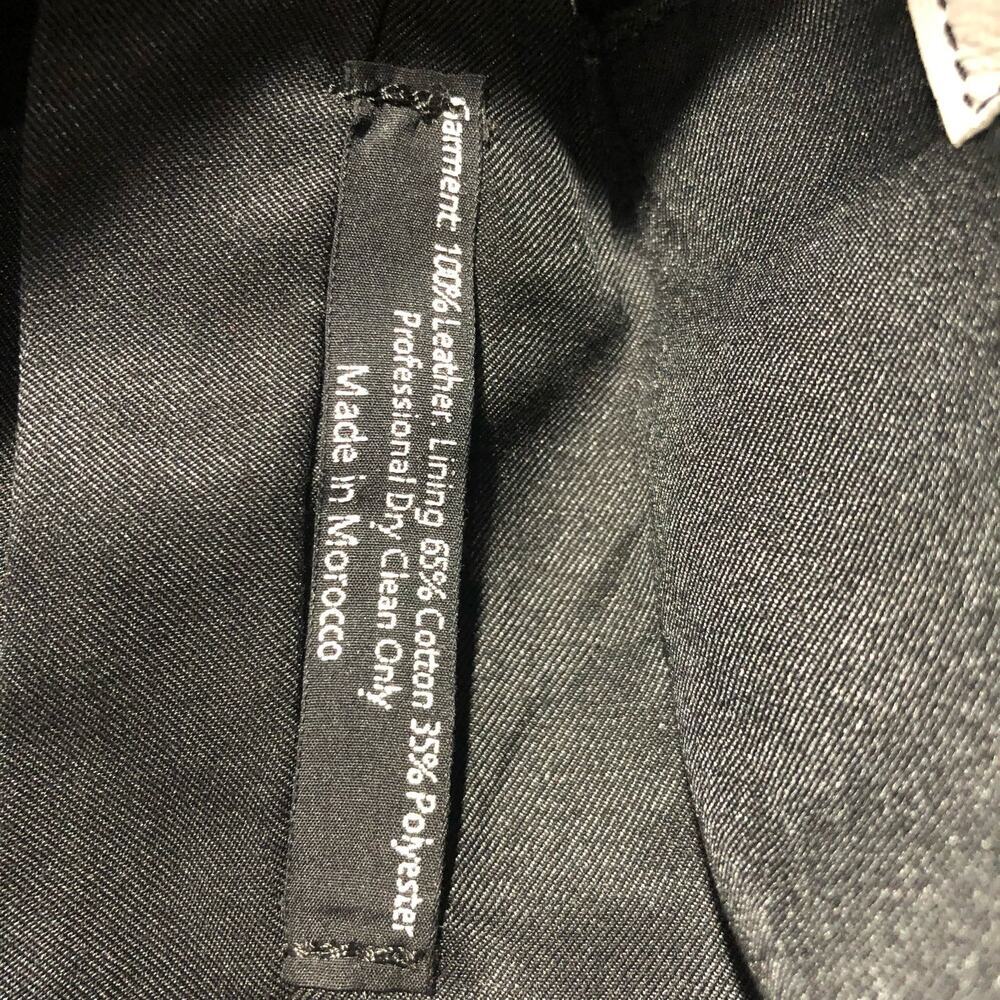 Free People x Pierre Rioufol Sun Shining Leather Jacket Moto Black Size L NWOT - Picture 6 of 16